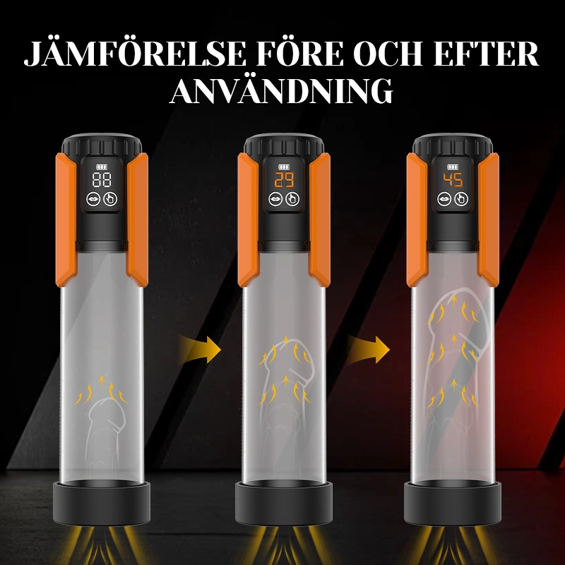 Vattentät Penispump med 5 Sugnivåer och Träningsfunktion