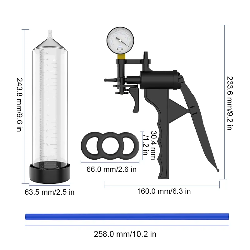 Manuell Penispump med Barometer och Skala