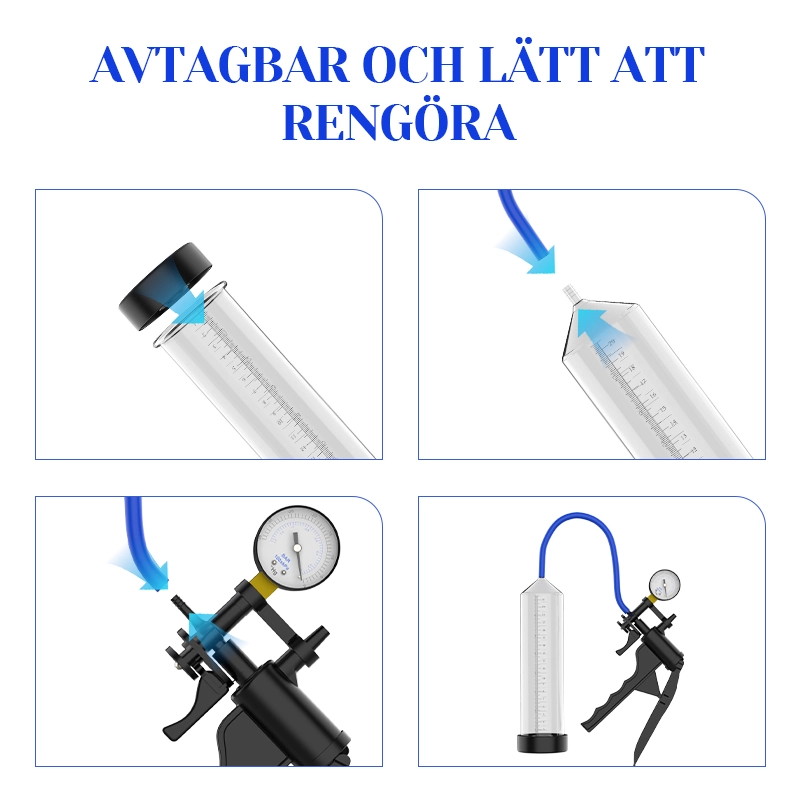 Manuell Penispump med Barometer och Skala