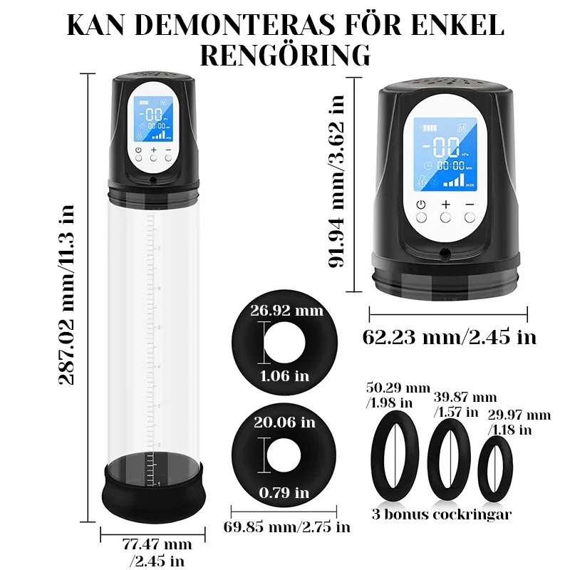 Automatisk Träningspenispump med 4 Sugfunktioner och LCD-Display