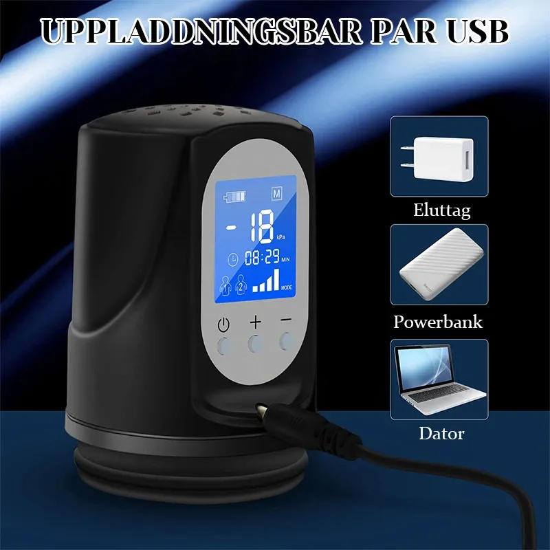 Automatisk Träningspenispump med 4 Sugfunktioner och LCD-Display