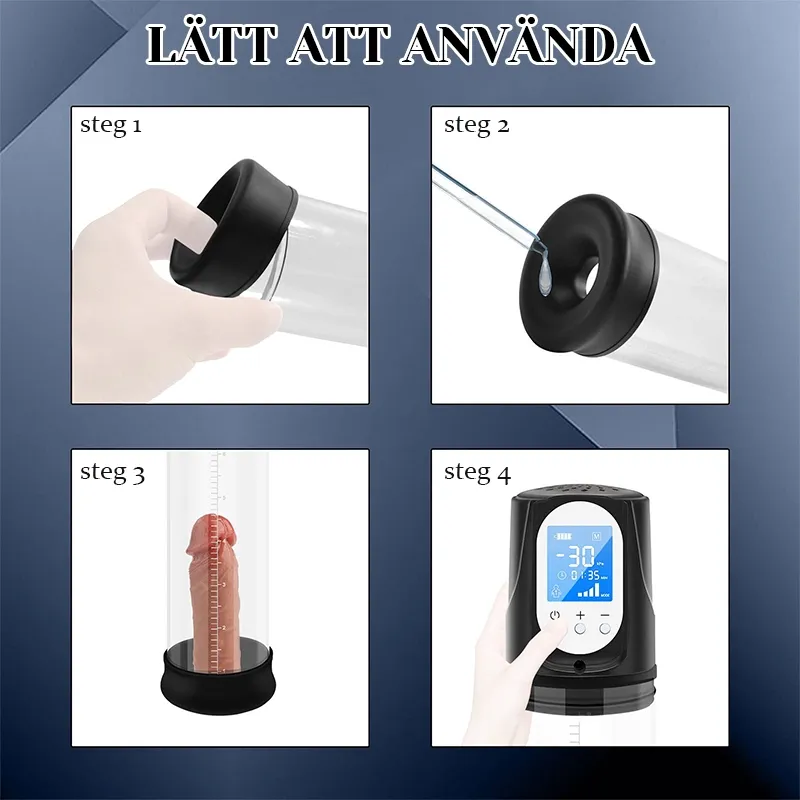 Automatisk Träningspenispump med 4 Sugfunktioner och LCD-Display