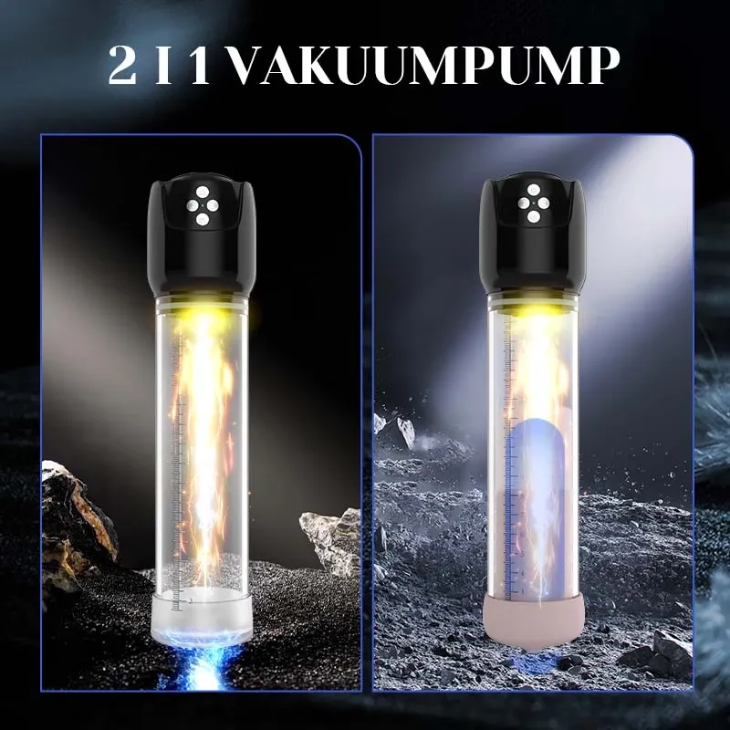 Vakuum Penispump 6 Sugfunktioner Med Stönande 3D Realistisk Manschett