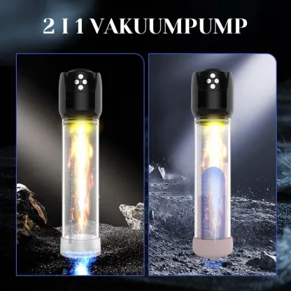 Vakuum Penispump 6 Sugfunktioner Med Stönande 3D Realistisk Manschett