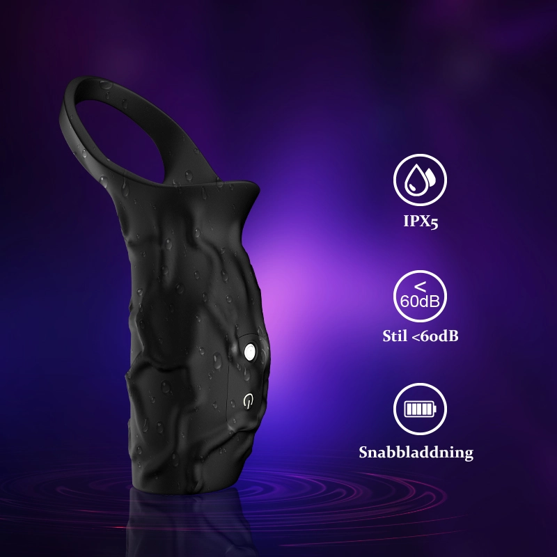 2 i 1 Penisring med 10 Vibrations Penisärmar