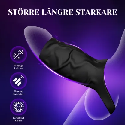 2 i 1 Penisring med 10 Vibrations Penisärmar