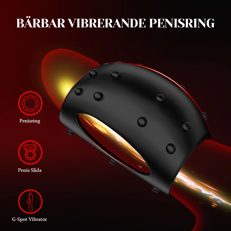Bärbar Penisring 10 Vibrerande Penissleeve
