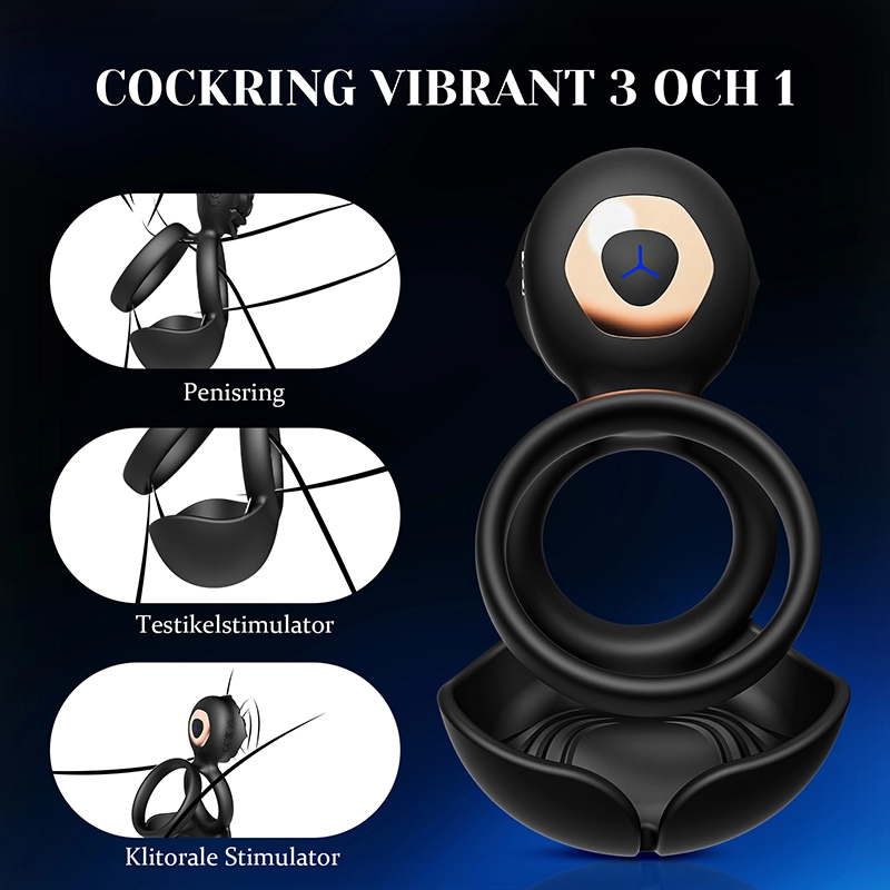 Penisring 3 I 1 Penis Testiklar Klitorisstimulator