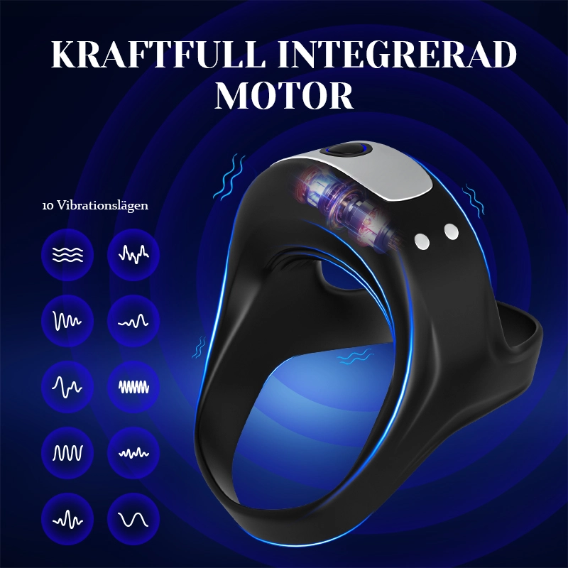 Dual Penisring 10 Vibration 100% Vattentålig