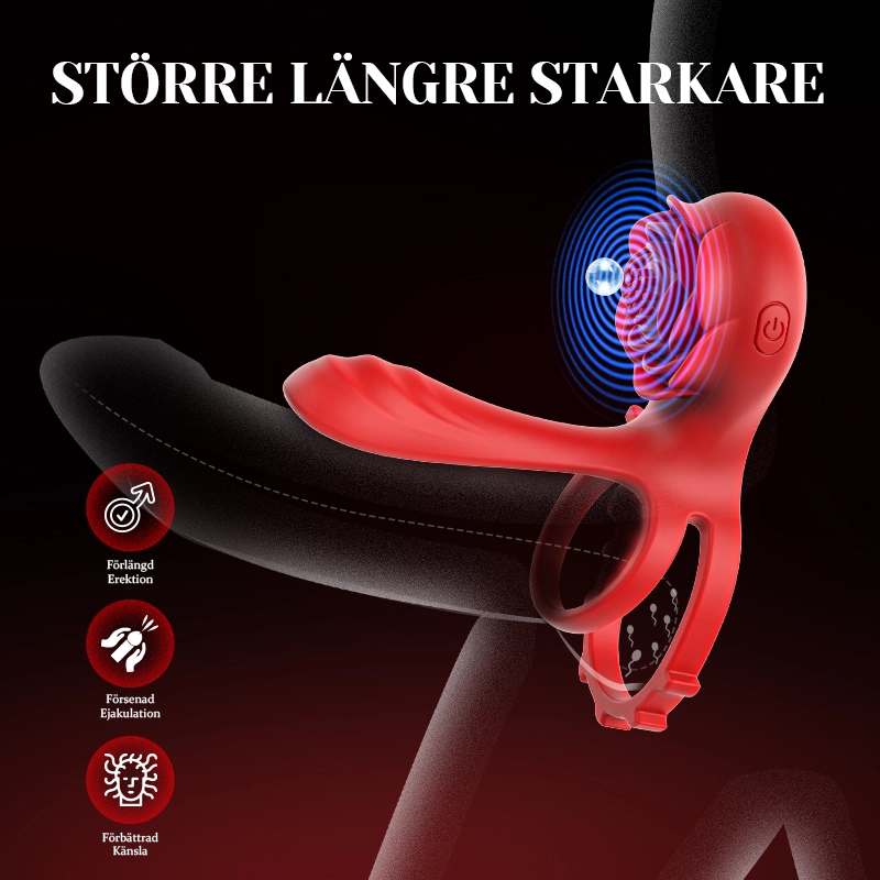 Rose Penisring Dual Motor 10 Vibration Par Sexleksak
