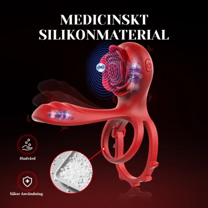 Rose Penisring Dual Motor 10 Vibration Par Sexleksak