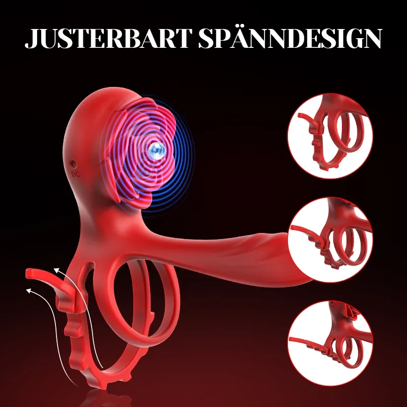 Rose Penisring Dual Motor 10 Vibration Par Sexleksak