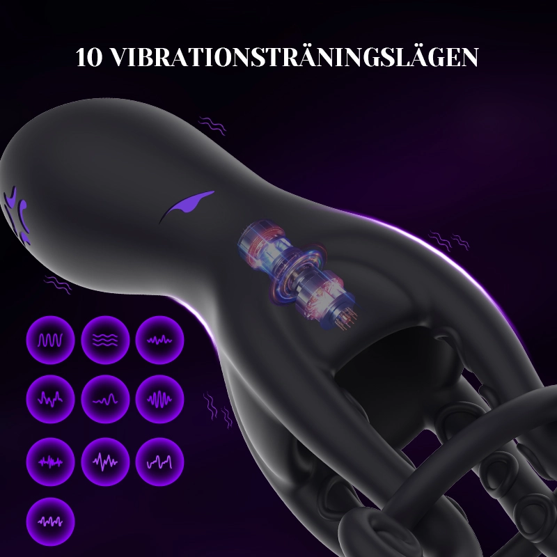 Bläckfiskdesign Penisvibrator med 10 Vibrationer