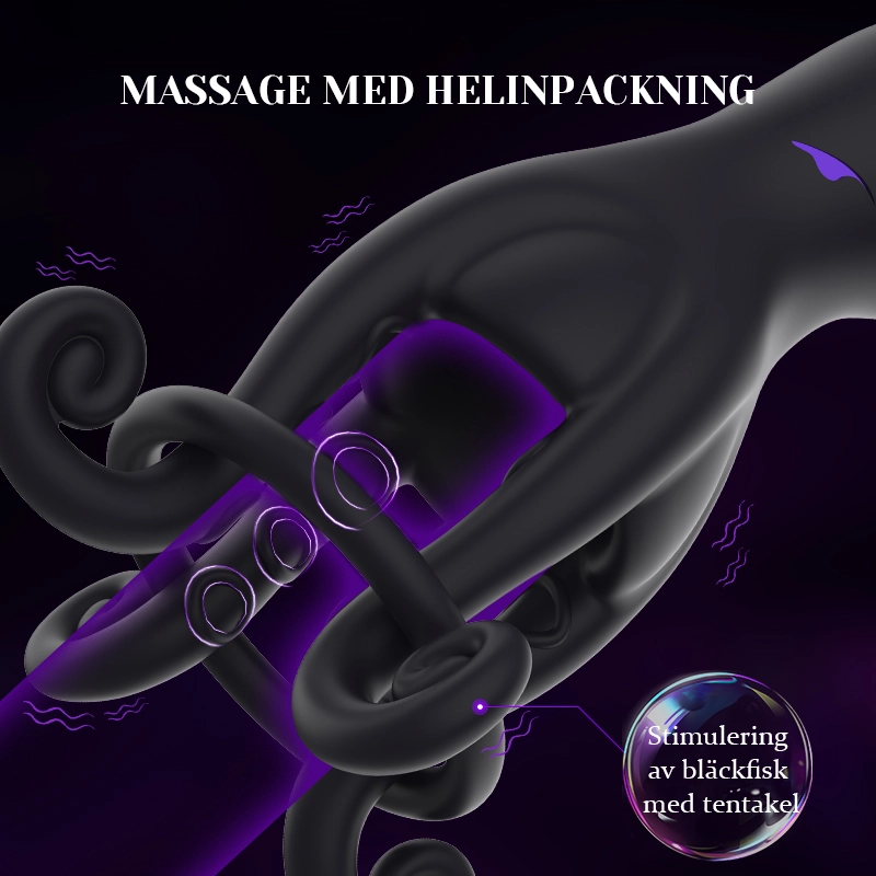 Bläckfiskdesign Penisvibrator med 10 Vibrationer