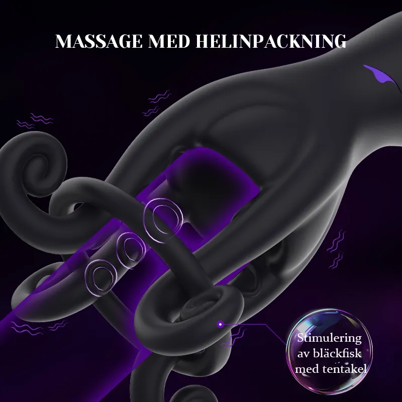 Bläckfiskdesign Penisvibrator med 10 Vibrationer