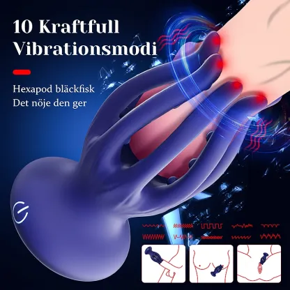 Penisvibrator 10 Vibrationer Bläckfisktentakel Masturbator