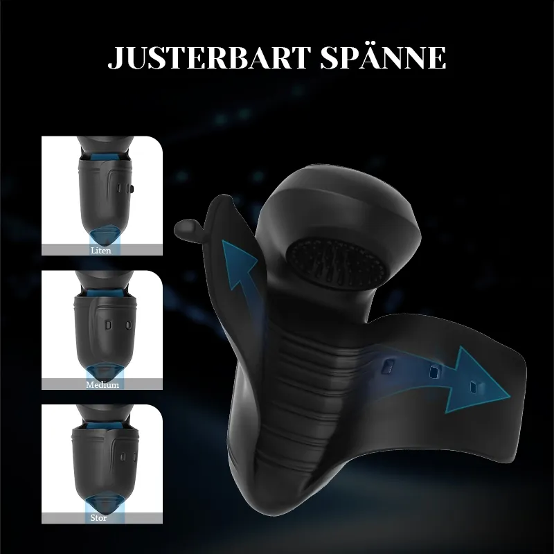 Större Penisvibrator med 10 Vibrationer och Justerbar Spänne