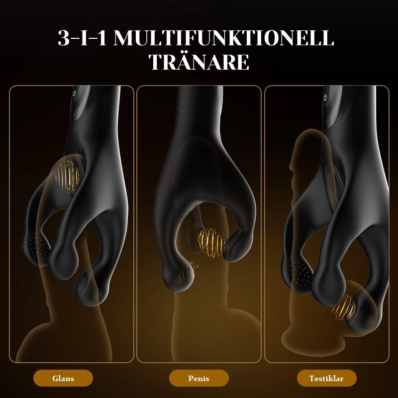 Penisvibrator 10 Frekvenser Flappande Vibrerande Bärbar Masturbator