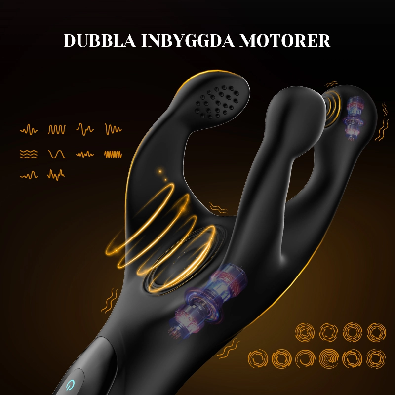 Penisvibrator 10 Frekvenser Flappande Vibrerande Bärbar Masturbator