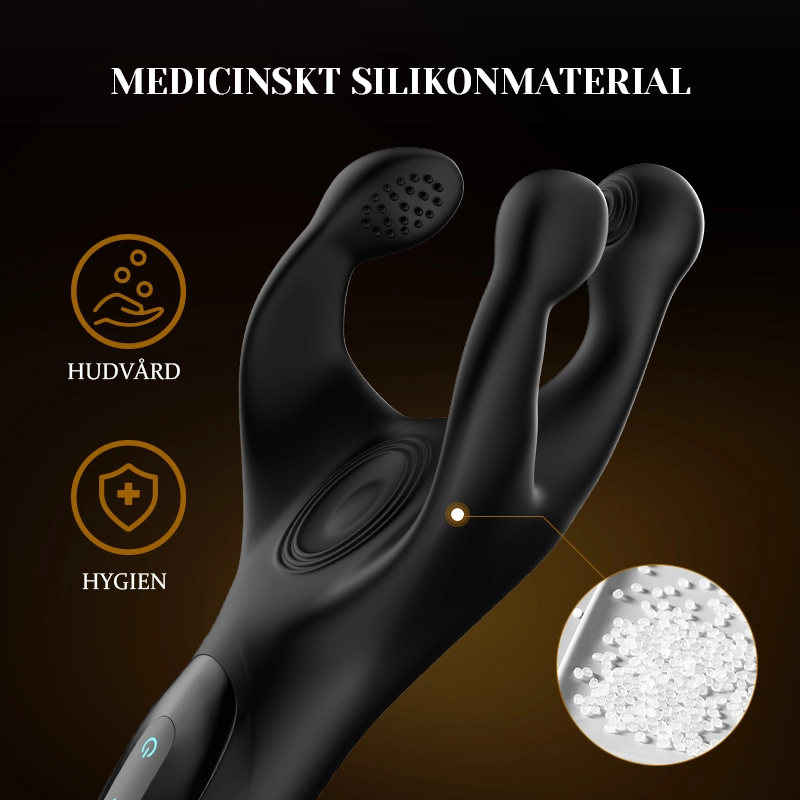 Penisvibrator 10 Frekvenser Flappande Vibrerande Bärbar Masturbator