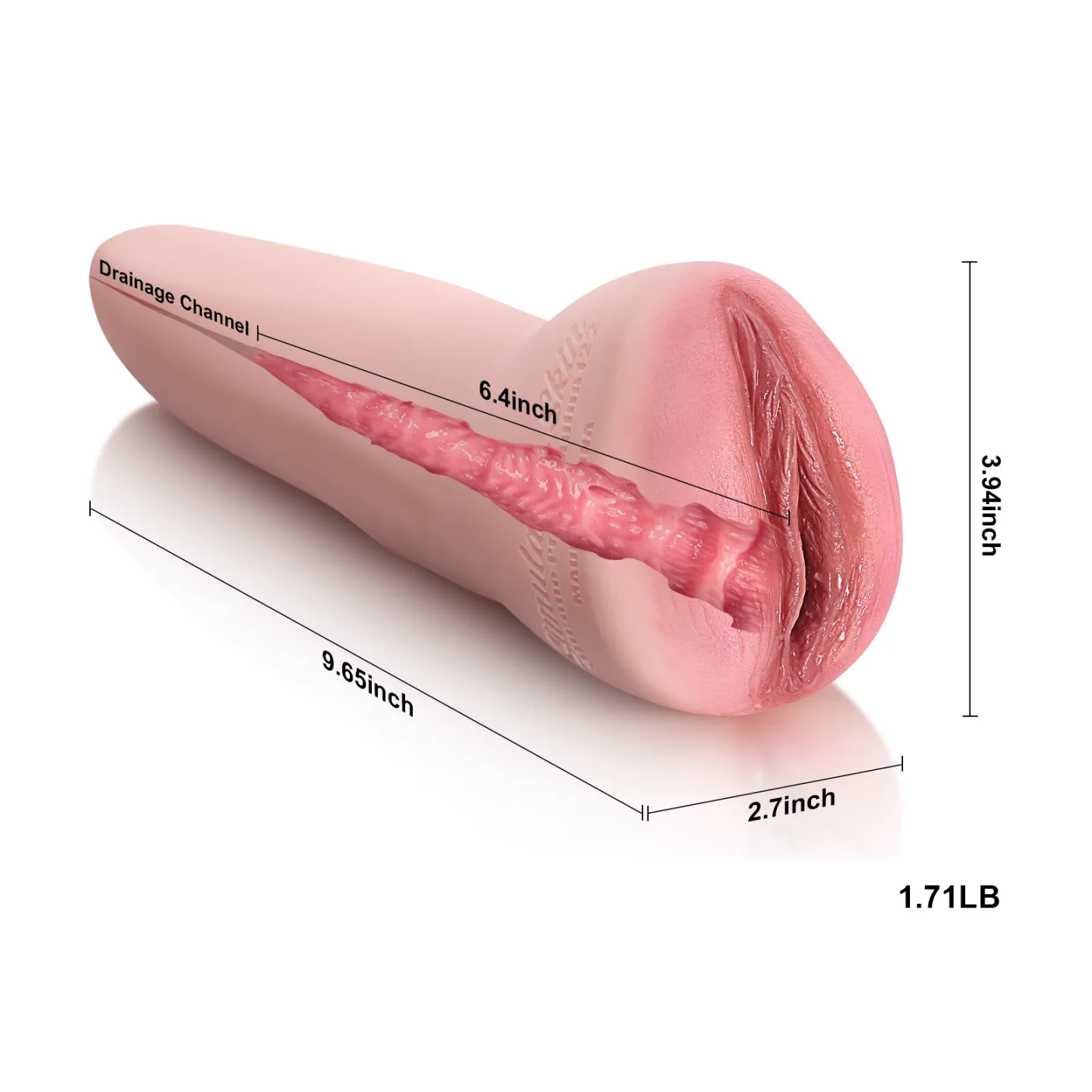 Handhållen Ultra Realistisk Silikon Pocket Pussy Masturbator