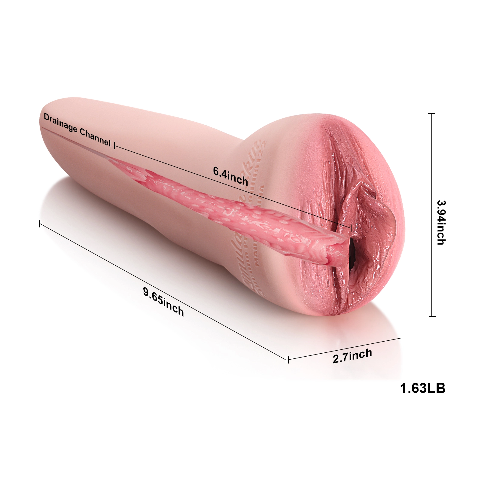  Högkvalitativ Realistisk Silikon Pocket Pussy med Livliknande Blygdläppar
