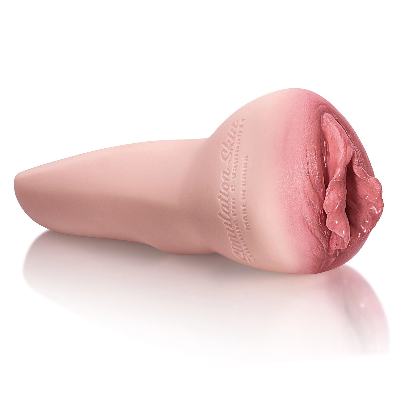 Livliknande Texturerad Silikon Fickfitta Masturbator
