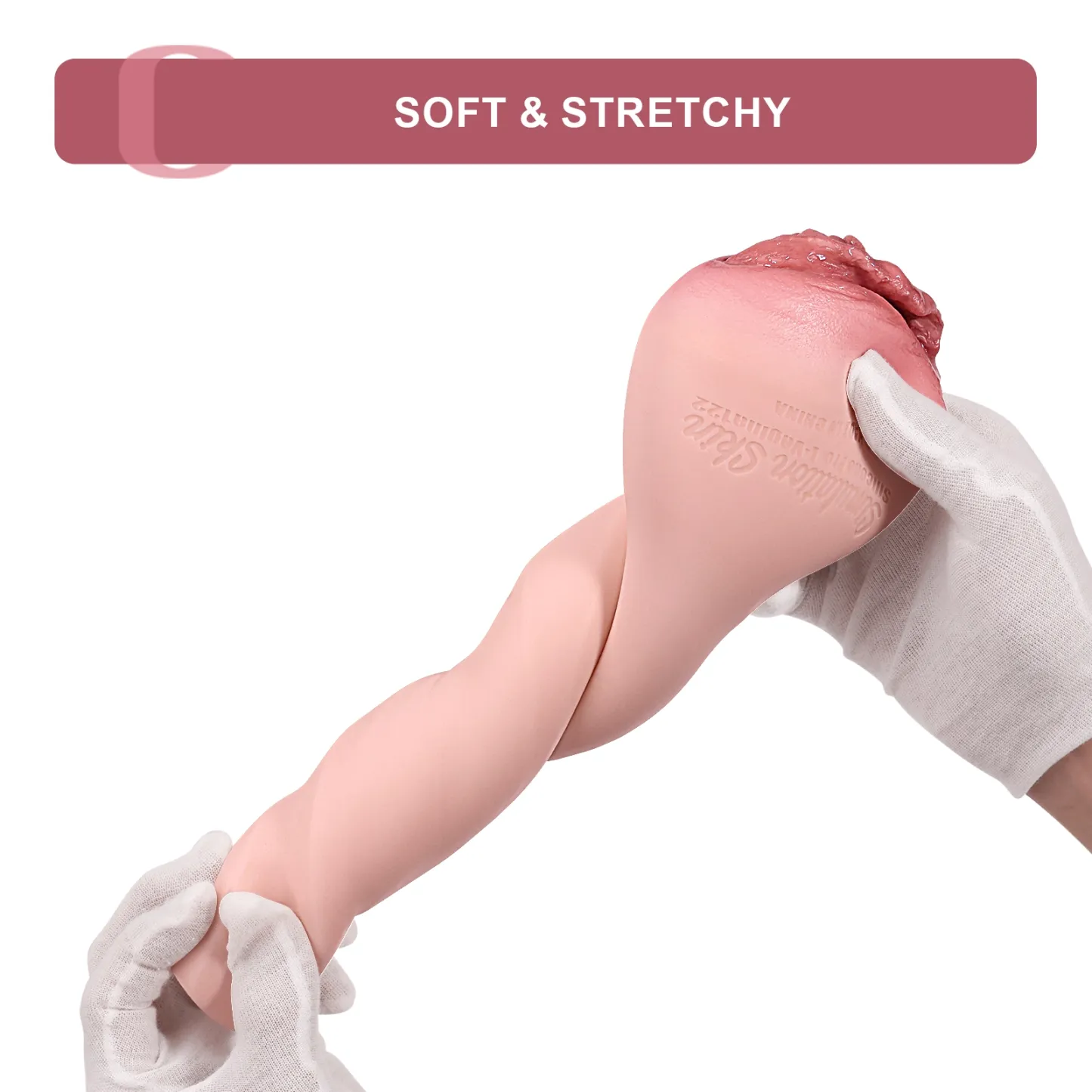Livliknande Texturerad Silikon Fickfitta Masturbator