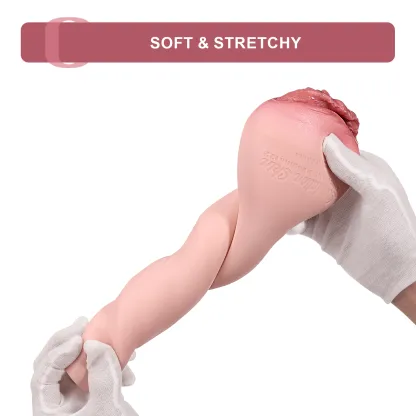 Livliknande Texturerad Silikon Fickfitta Masturbator