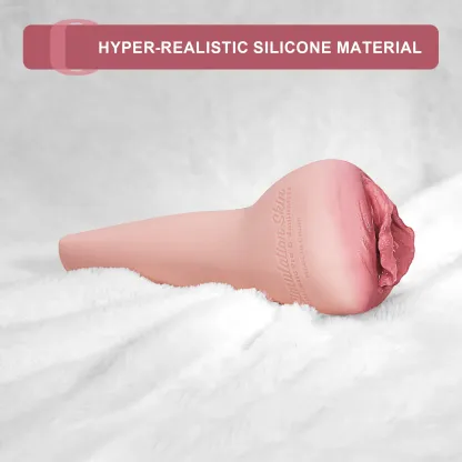 Livliknande Texturerad Silikon Fickfitta Masturbator