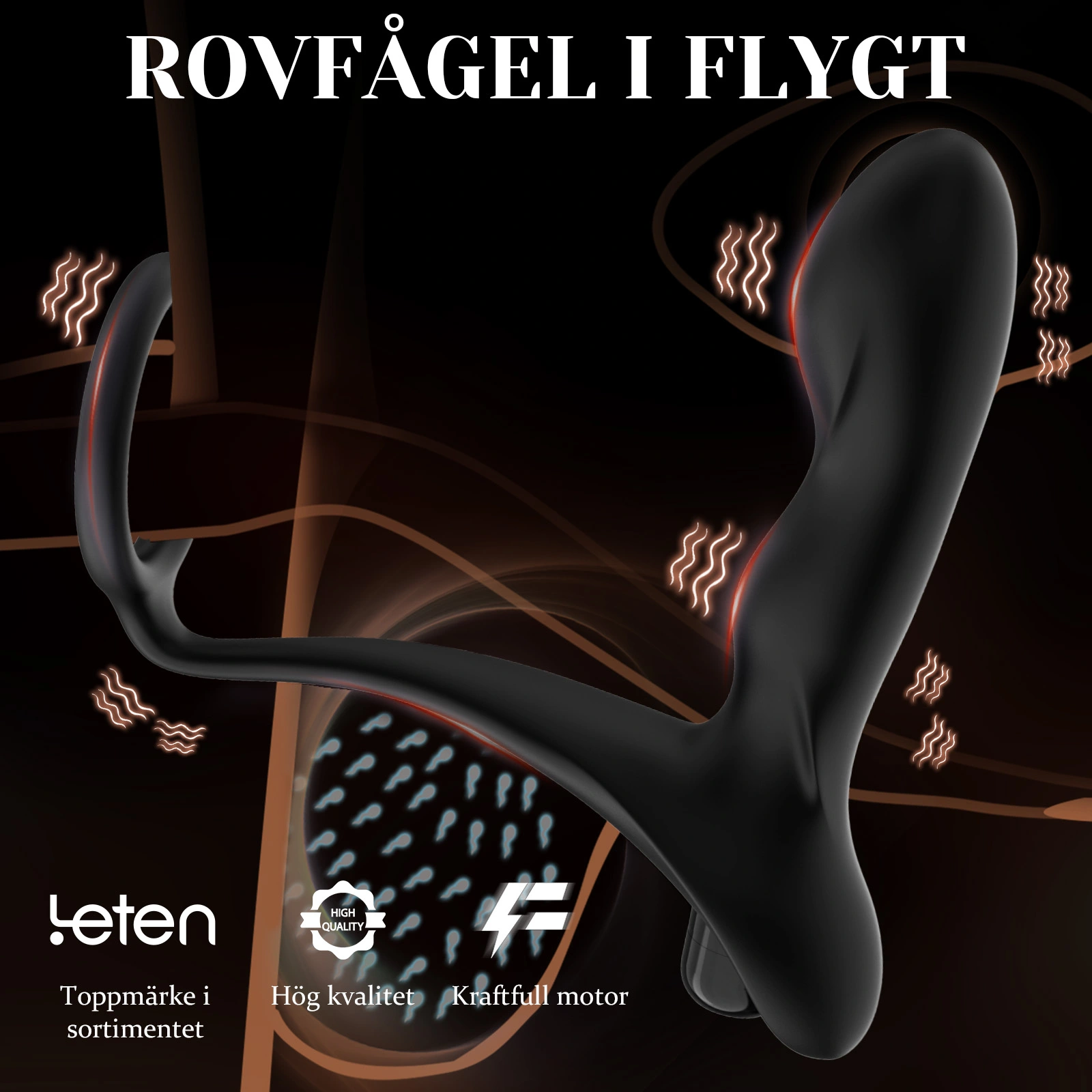 Leten Raptor Prostata Vibrator 7 Vibrationer Med Inbyggd Bullet Vibrator