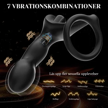 Leten Raptor Prostata Vibrator 7 Vibrationer Med Inbyggd Bullet Vibrator