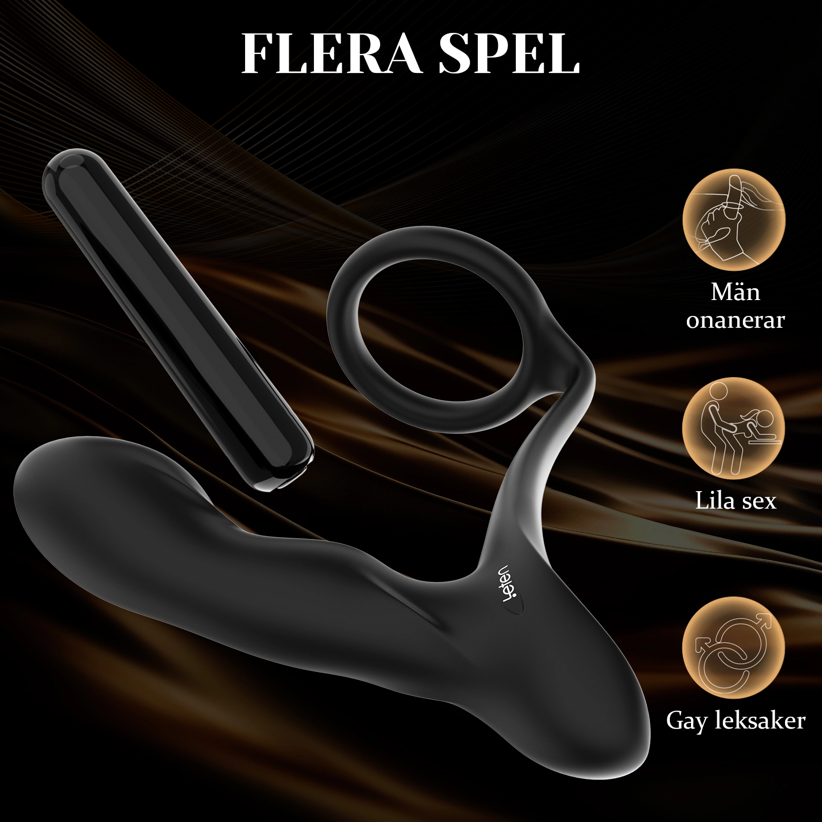 Leten Raptor Prostata Vibrator 7 Vibrationer Med Inbyggd Bullet Vibrator