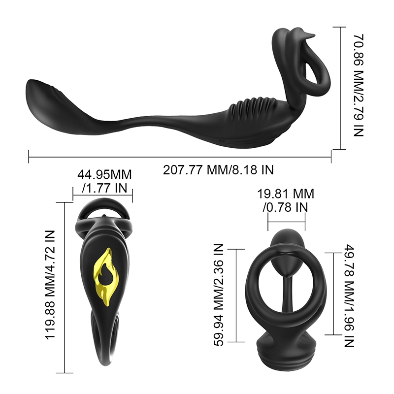 Prostata Vibrator Penis Testikel Perineum Analt Plug