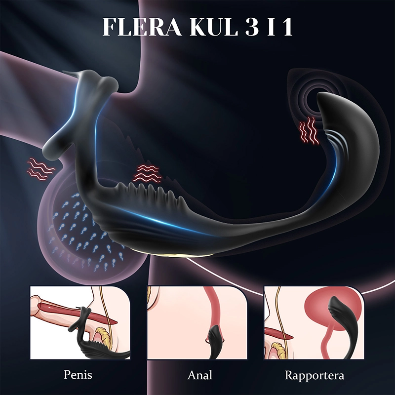 Prostata Vibrator Penis Testikel Perineum Analt Plug