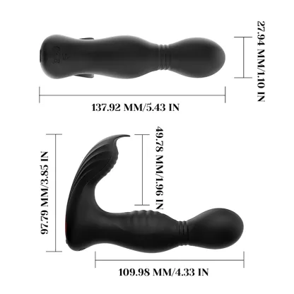Prostata Vibrator 9 Svängande Vibrerande Slickfunktion med App- och Fjärrkontroll