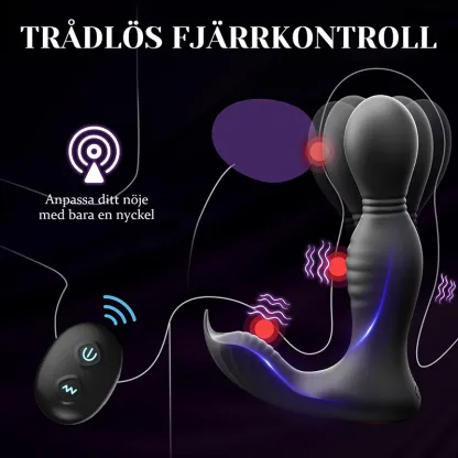 Prostata Vibrator 9 Svängande Vibrerande Slickfunktion med App- och Fjärrkontroll