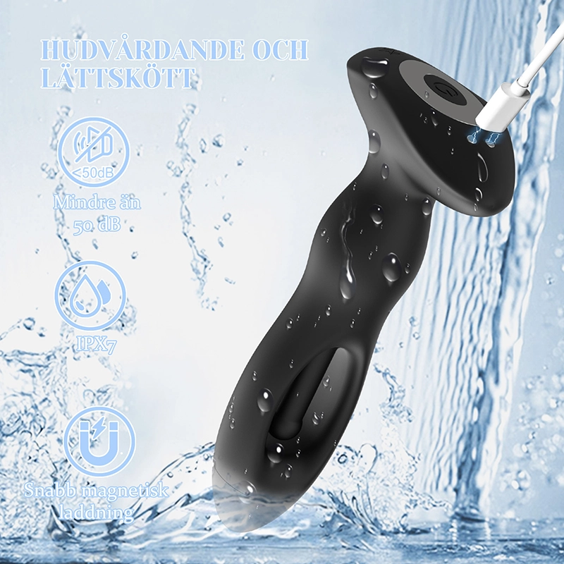 Prostata Vibrator 10 Flappande Vibrerande Fjärrkontroll Analplugg