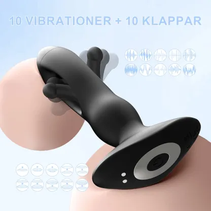 Prostata Vibrator 10 Flappande Vibrerande Fjärrkontroll Analplugg
