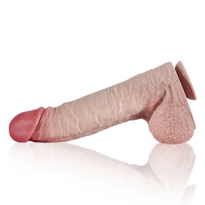 Mjuk Realistisk Dildo med Sugpropp 41cm