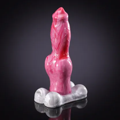 Realistisk Big Knot Silikon Dog Dildo 23cm