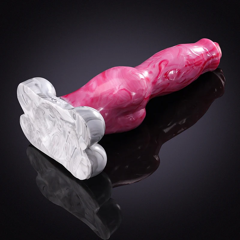 Realistisk Big Knot Silikon Dog Dildo 23cm