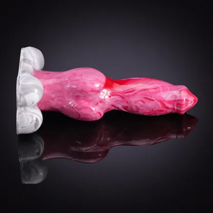 Realistisk Big Knot Silikon Dog Dildo 23cm