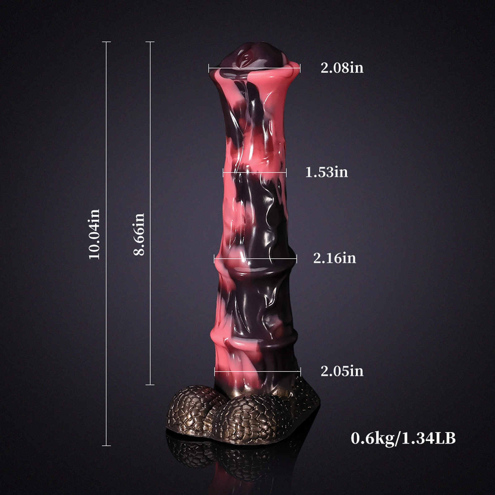 Realistisk Mjuk Silikon Hästdildo 25.5 cm