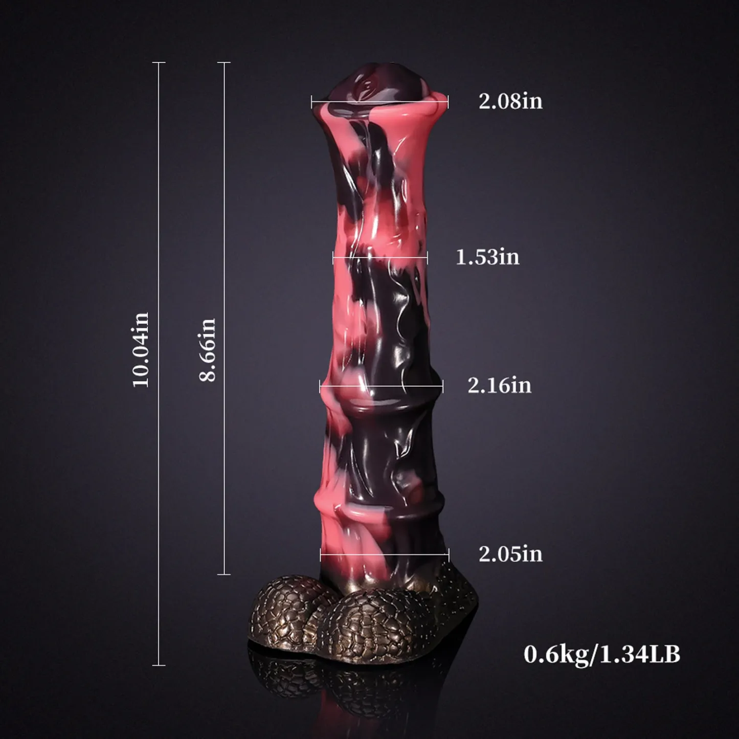 Realistisk Mjuk Silikon Hästdildo 25.5 cm