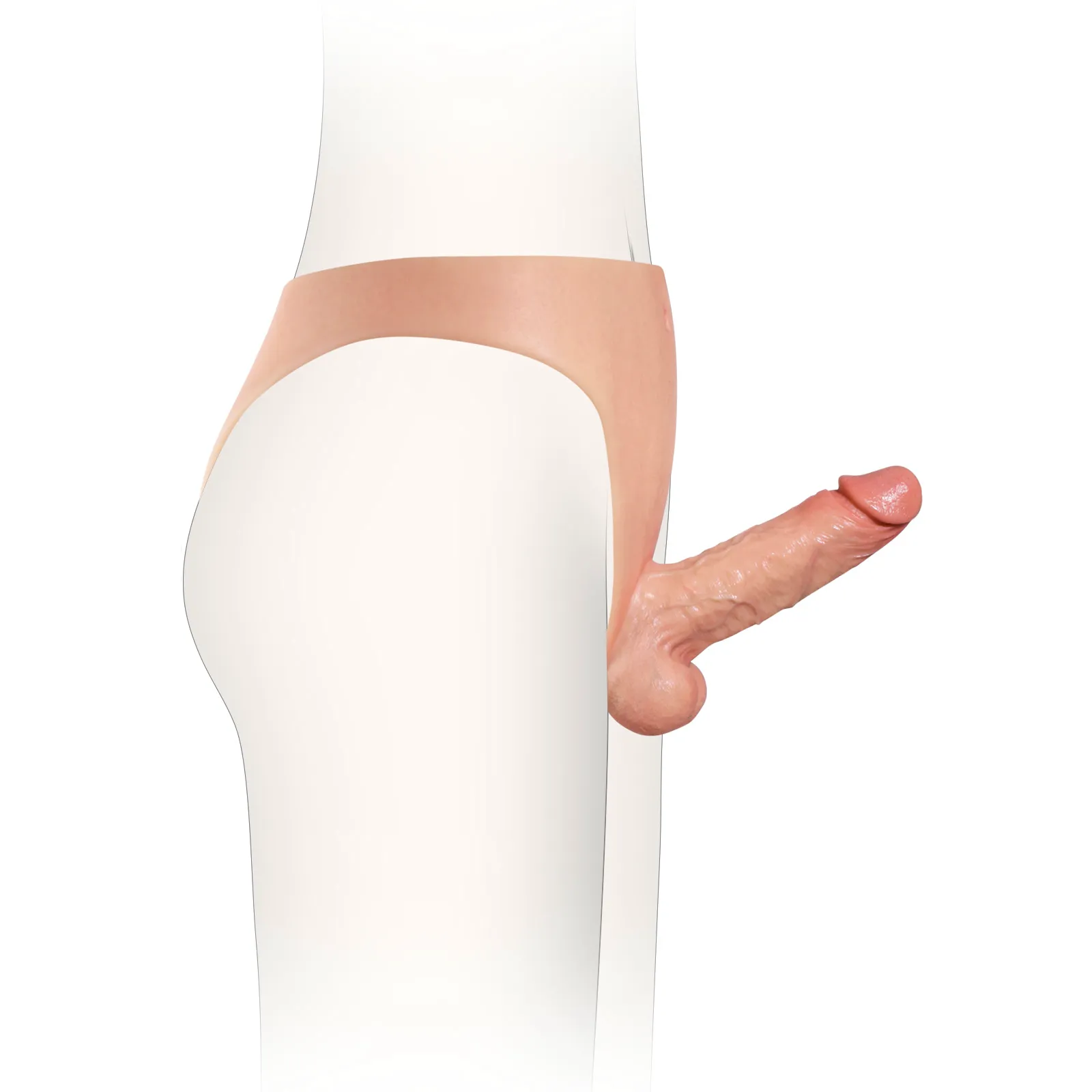 Realistisk Mjuk Silikon Strap on Dildo