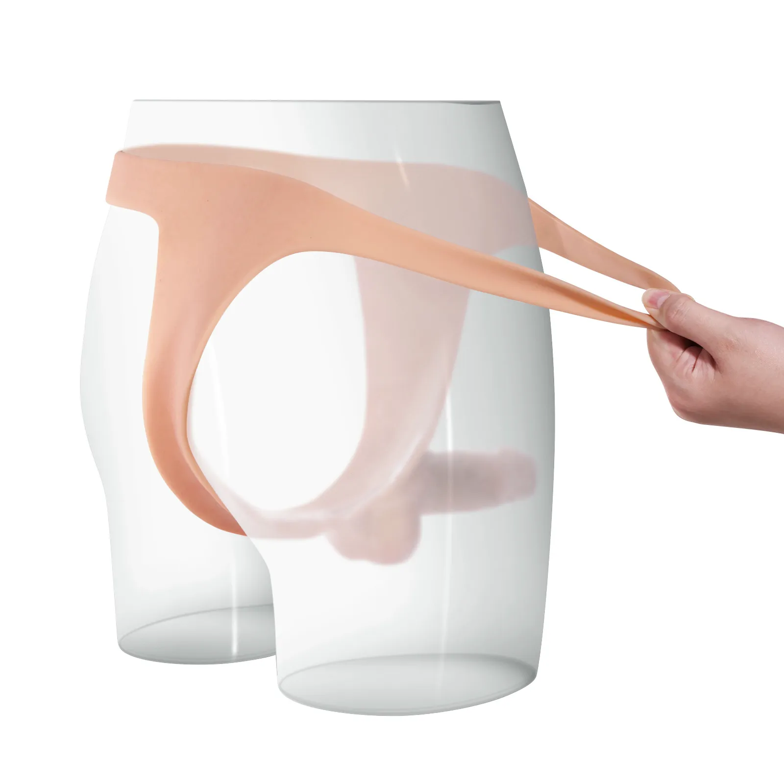 Realistisk Mjuk Silikon Strapon Dildo