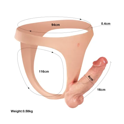 Realistisk Mjuk Silikon Strapon Dildo