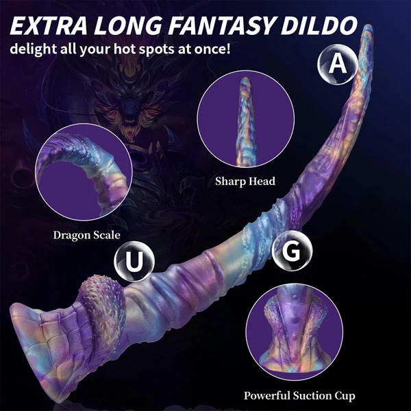 Realistisk Mjuk Tentacle Dildo Med Sugpropp 44.5cm