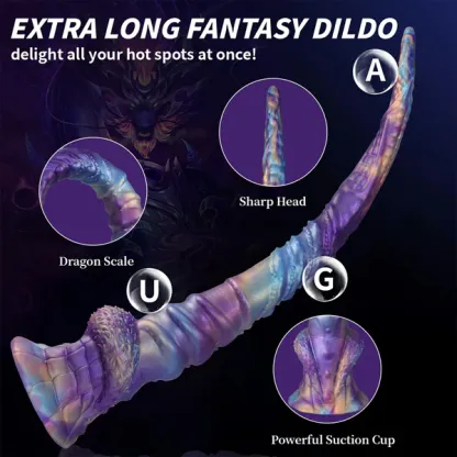 Realistisk Mjuk Tentacle Dildo Med Sugpropp 44.5cm